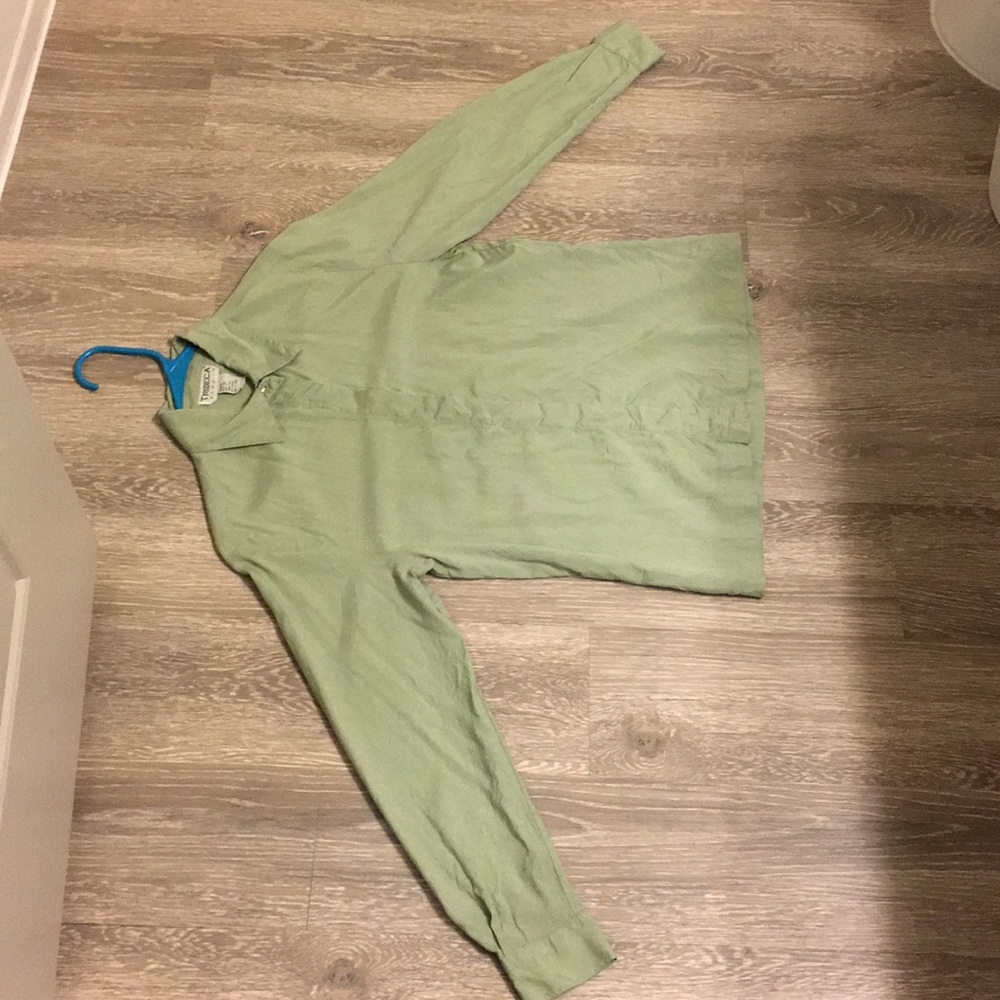 Tribeca Studio 100% Silk button down shirt